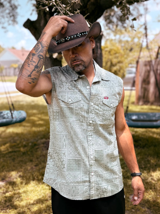 N.A.G / Wrangler Custom Cut Sleeves Button Up