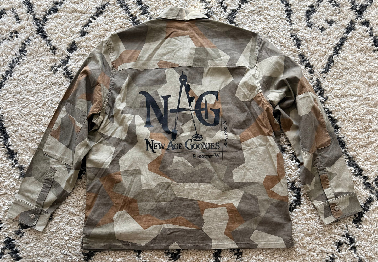 New Age Goonies x Wrangler Camo Field Shirt